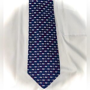 Bullock and Jones Navy Silk Tie
